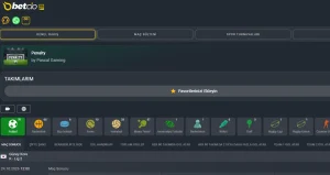 Abschnitt zu Sportwetten auf einer Webseite von Betcio